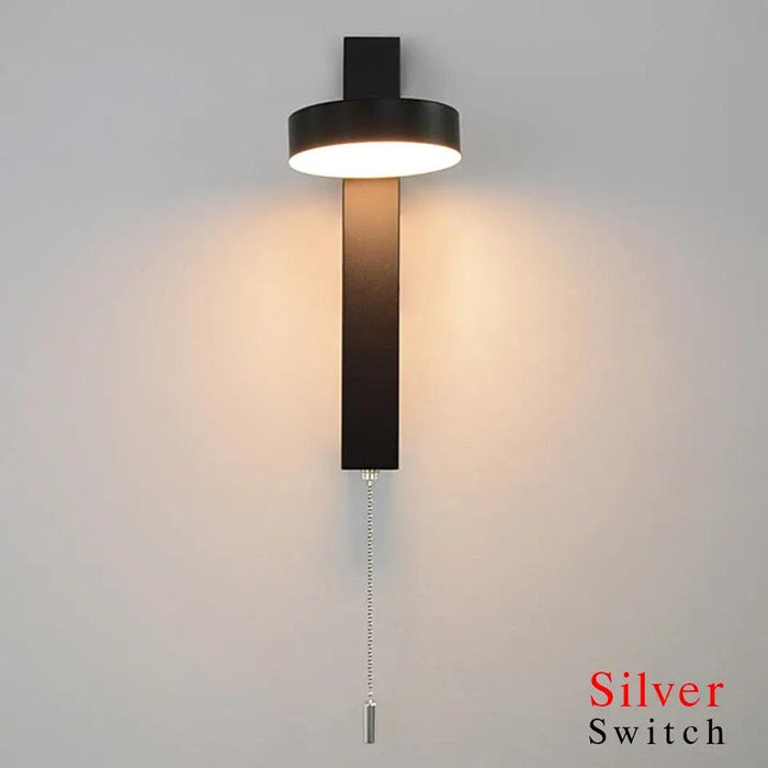Lif - 350° Modern Wall Sconces  BO-HA Black with Silver Switch Warm White (2700-3500K)