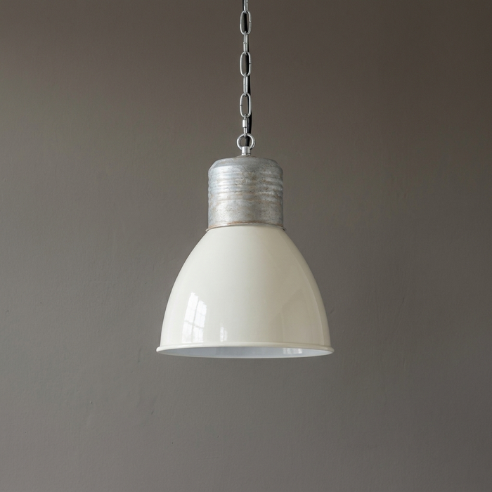 Silje – Industrial Enamel Pendant Light BO-HA Cream White