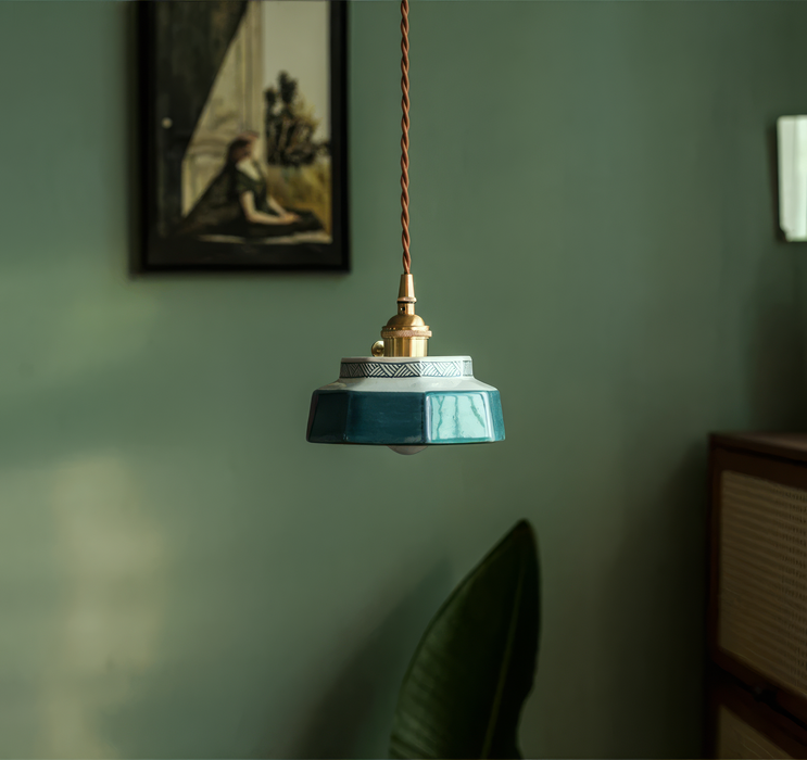 Sonja – Hand-Painted Ceramic Pendant Light BO-HA Sea Pine