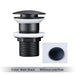Mirja - Bathroom Sink Drain Pop Up Drain Bathroom Sink Stopper  BO-HA Matter Black Without Overflow 