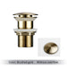 Mirja - Bathroom Sink Drain Pop Up Drain Bathroom Sink Stopper  BO-HA Brushed Gold Without Overflow 
