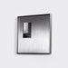 Selma metal wall art, Offset composition – window set high and left on the brushed steel panel