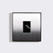Selma metal wall art, Centred composition – window centred on the brushed steel panel