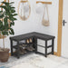Thylda - Shoe Rack for Entryway Bamboo Shoe Rack Bench  BO-HA black  