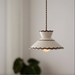 Ronja – Hand-Painted Ceramic Pendant Light BO-HA Ivory Scallop