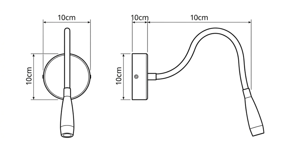 Lina – Slim Copper LED Bedside Reading Wall Sconce BO-HA