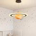 Bror - Childrens Lighting Planet Pendant Light Nursery Lamp BO-HA Orange Planet with Ring