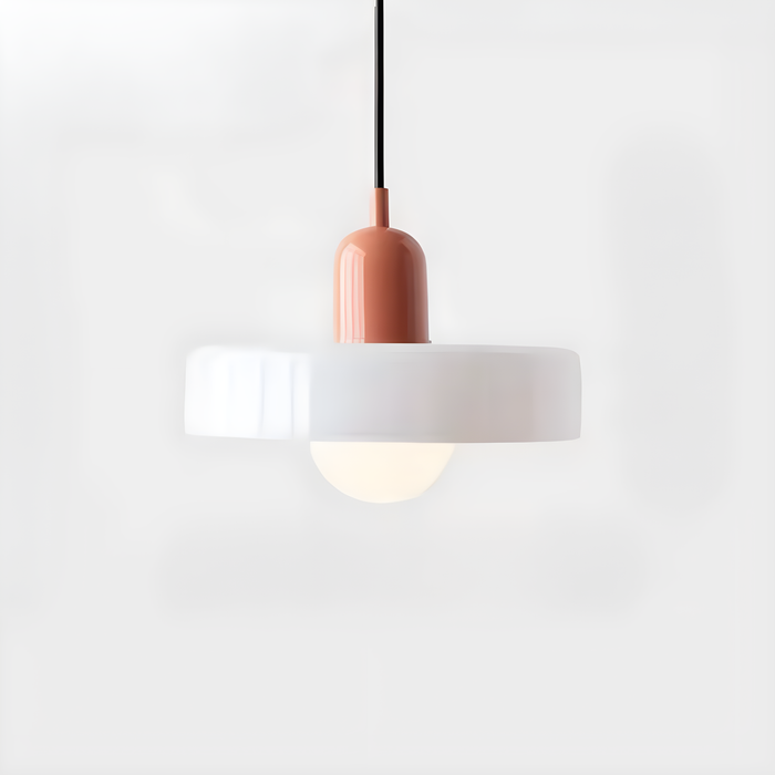 Kalle - Glass Pendant Light Bauhaus Furniture  BO-HA Pink & White  