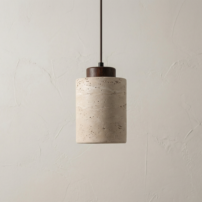 Vidar - Modern Stone Pendant Light Fixture BO-HA Dark Long