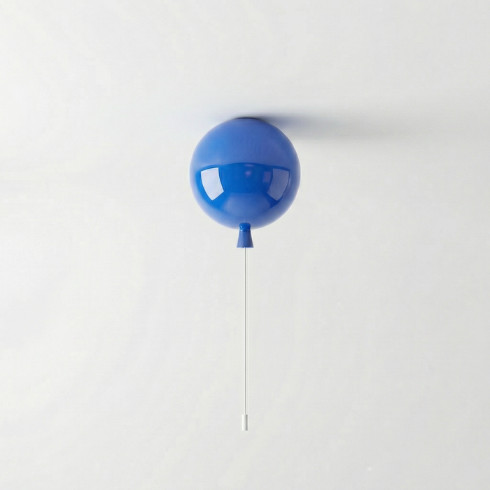Elo – Bauhaus Colorful Wall / Ceiling Light with Pull Switch BO-HA Ceiling Version Blue Small