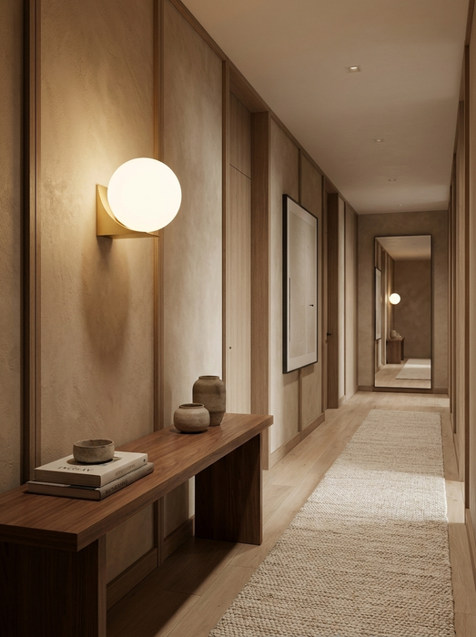 Solja – Modern Glass Orb LED Bedside Wall Sconce