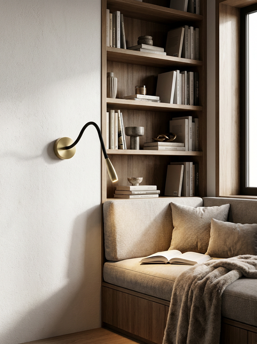Lina – Slim Copper LED Bedside Reading Wall Sconce BO-HA
