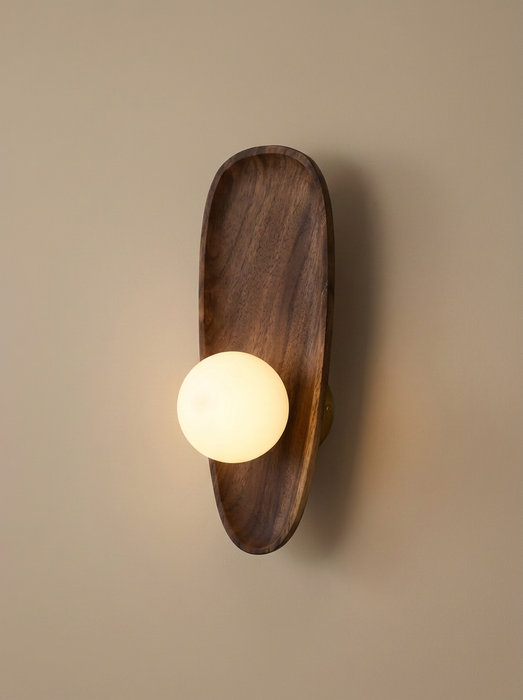 Bjork – Nordic Wood & Glass Wall Sconce BO-HA
