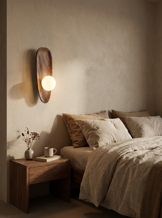 Bjork – Nordic Wood & Glass Wall Sconce BO-HA