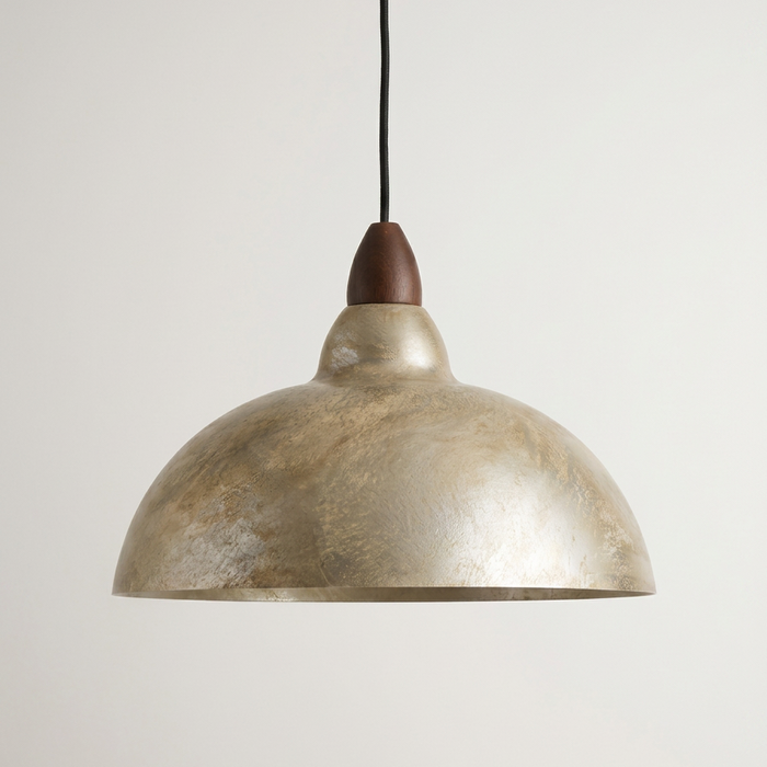 Sindre – Distressed Metal Dome Pendant Light BO-HA Aged Brass · 25cm