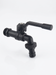 Skade – black brass outdoor garden faucet, single-outlet anti-freeze bibcock with lever handle