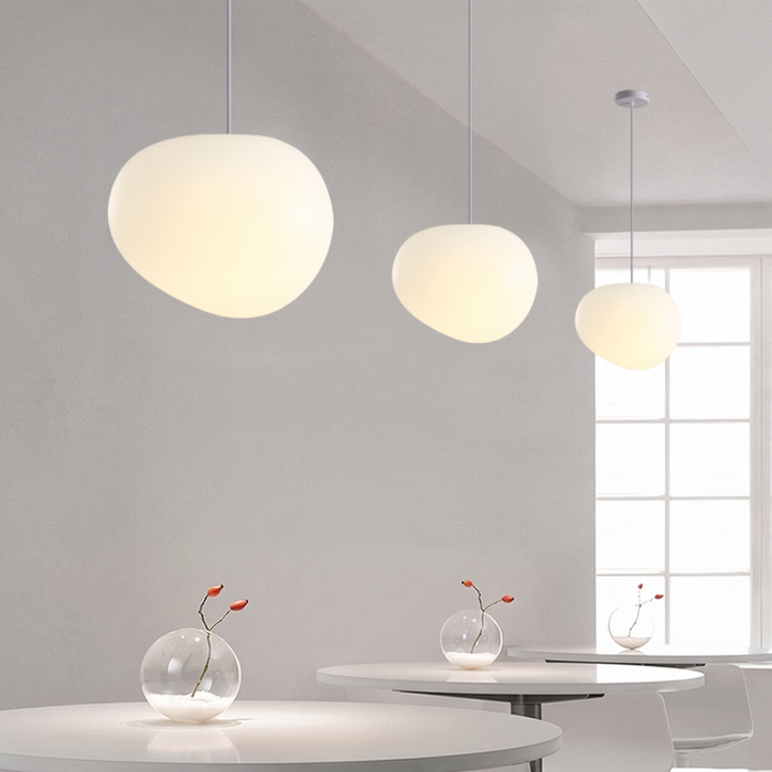 Nanna – Milk White Pebble Pendant Light