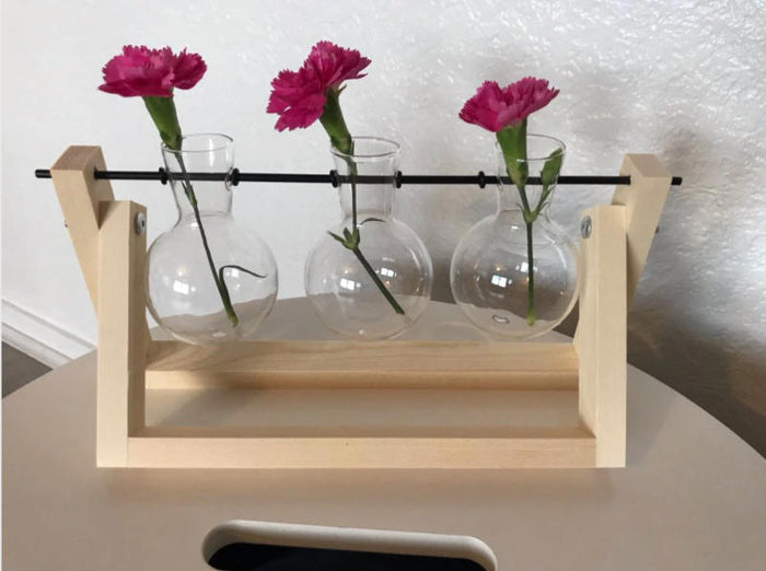 Karine - Glass and Wood Vase — customer photo by Louis J.