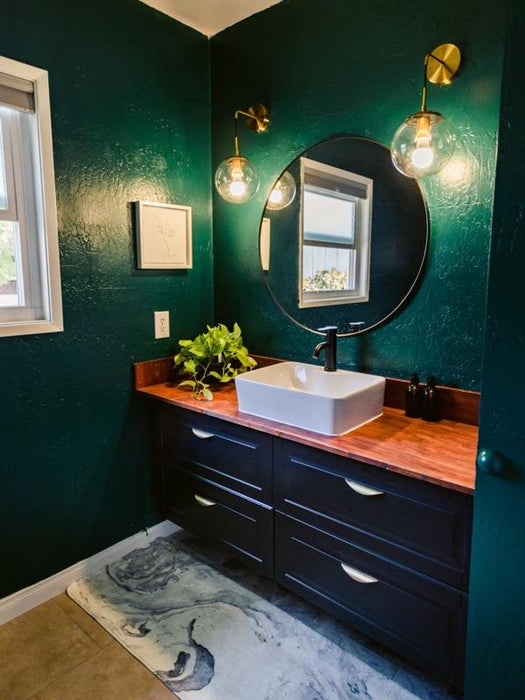 Olivia - Modern Glass Wall Sconces — customer photo by Kisten S.