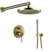 Safie - Wall Mounted Rain Shower Head Set  BO-HA Brushed Gold 8 Inches Shower Head 