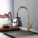 Sela - Gold Kitchen Faucet With Sprayer  BO-HA   