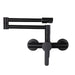 Saria - Wall Mounted Nordic Pot Filler Faucet Kitchen Faucet with Sprayer  BO-HA Black Without Sprayer 