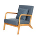 Maren - Living Room Accent Chairs Bedroom Chair Reading Armchair Indoor Wooden Chairs Reading Chair  BO-HA Blue  