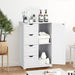 Einar - 4 Drawers Wood Bathroom White Kitchen Cabinets  BO-HA   