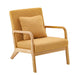 Maren - Living Room Accent Chairs Bedroom Chair Reading Armchair Indoor Wooden Chairs Reading Chair  BO-HA Yellow  