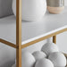 Inkeri - 6-Shelf Gold Metal Frame Bookcase  BO-HA   